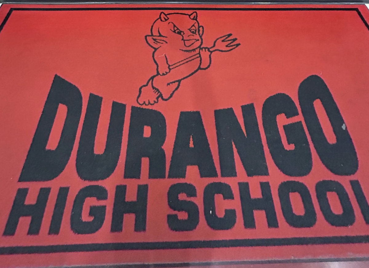 Photograph of the Durango High School Demon logo